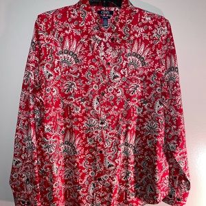 Chaps Button Down Women’s Dress-Shirt. Size Large.